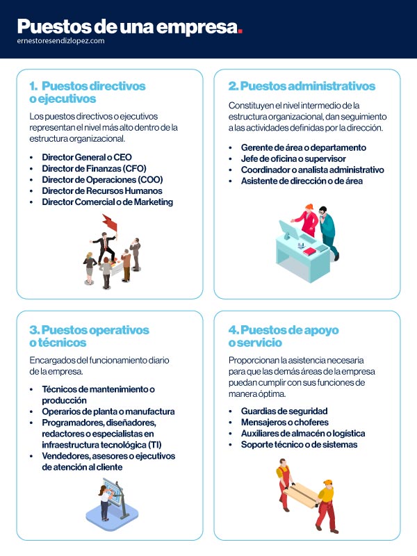 Infografía Puestos de una empresa