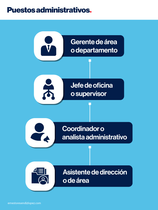 Organigrama puestos administrativos dentro de una empresa