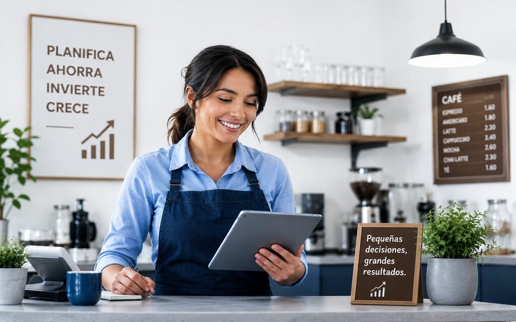 mujer emprendedora atendiendo su cafetería pymes mexicanas y crédito bancario