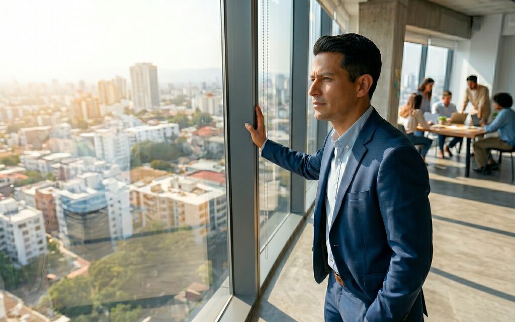 empresario de pyme pensando en la mentalidad de escasez y la mentalidad de abundancia